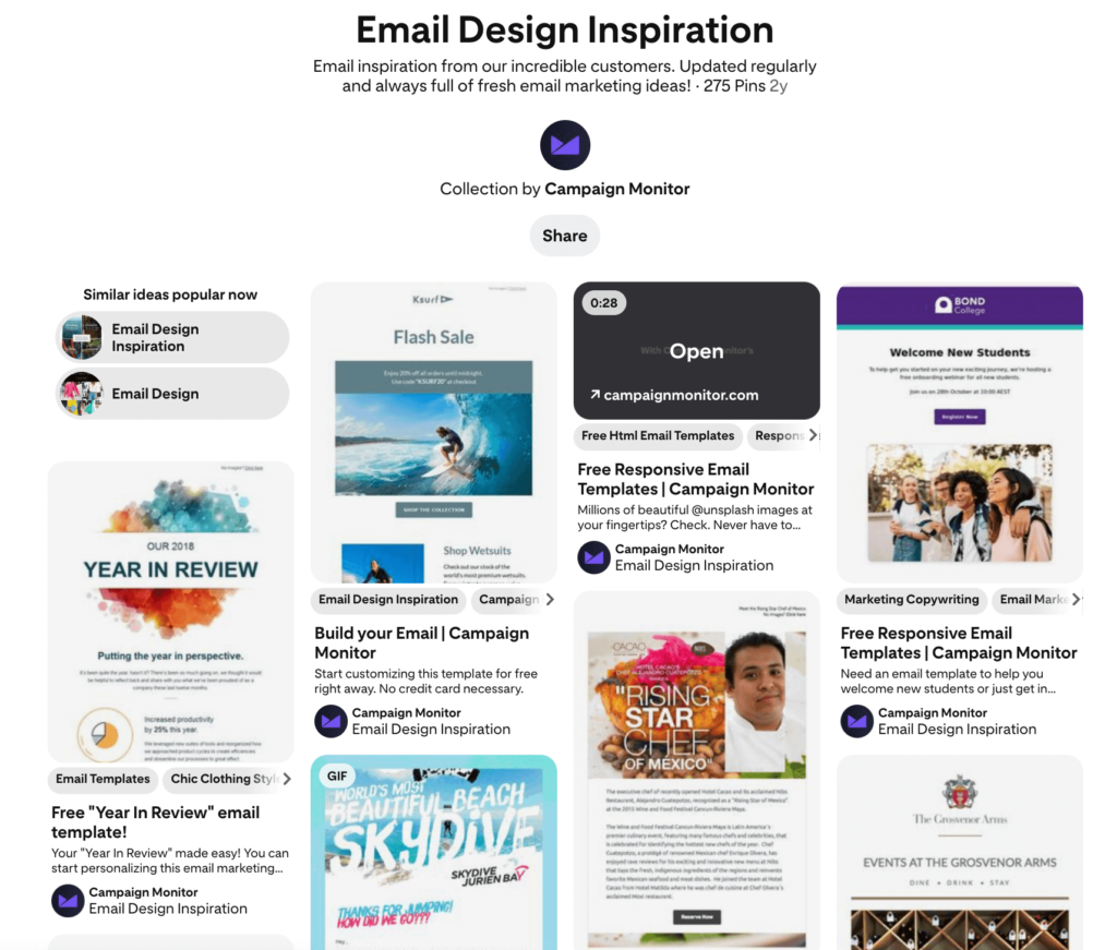 Collection of email design templates from Campaign Monitor for effective Email Campaign On iOS.